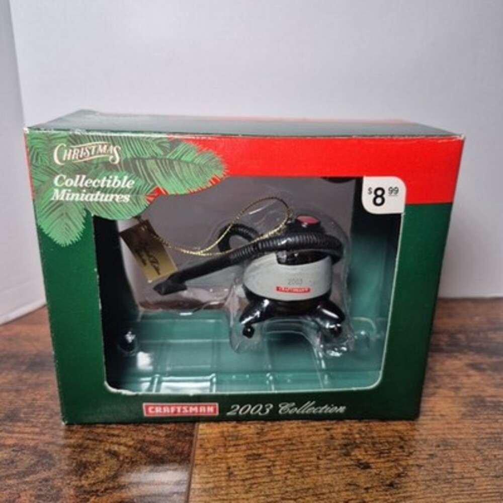 Vintage 2003 Sears Craftsman Shop Vac Wet Dry Vacuum Christmas Ornament NIB